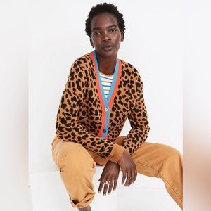 Kule for Madewell Sinclair Cropped Leopard Sweater